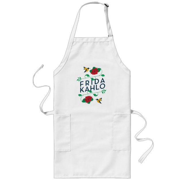 Frida Kahlo | Floral Typography Long Apron (Front)