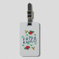 Frida Kahlo | Floral Typography Luggage Tag