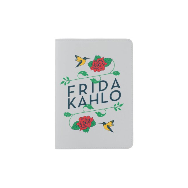 Frida Kahlo | Floral Typography Passport Holder (Front)