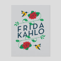 Frida Kahlo | Floral Typography Postcard