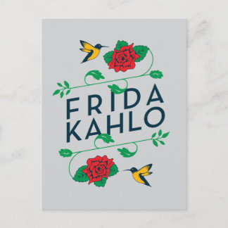 Frida Kahlo | Floral Typography Postcard