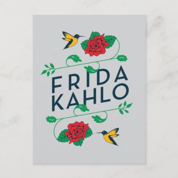 Frida Kahlo | Floral Typography Postcard by fridakahlo at Zazzle