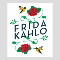 Frida Kahlo | Floral Typography Poster