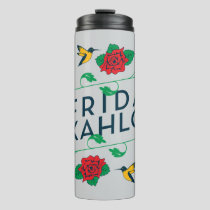 Frida Kahlo | Floral Typography Thermal Tumbler