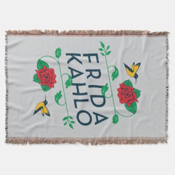 Frida Kahlo | Floral Typography Throw Blanket by fridakahlo at Zazzle