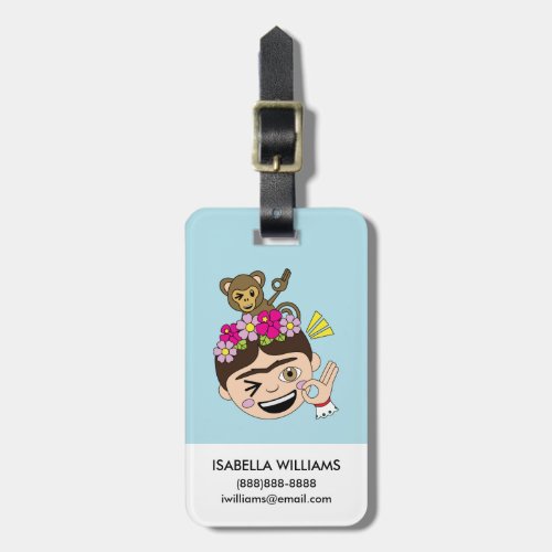 Frida Kahlo  FridaMoji _ A OK Luggage Tag