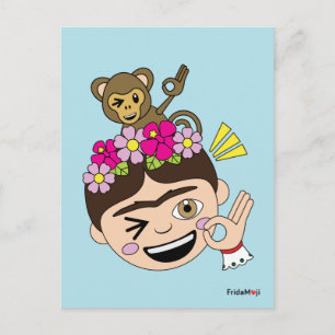 Frida Kahlo FridaMoji - A OK Postcard