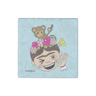 Frida Kahlo FridaMoji - A OK Stone Magnet