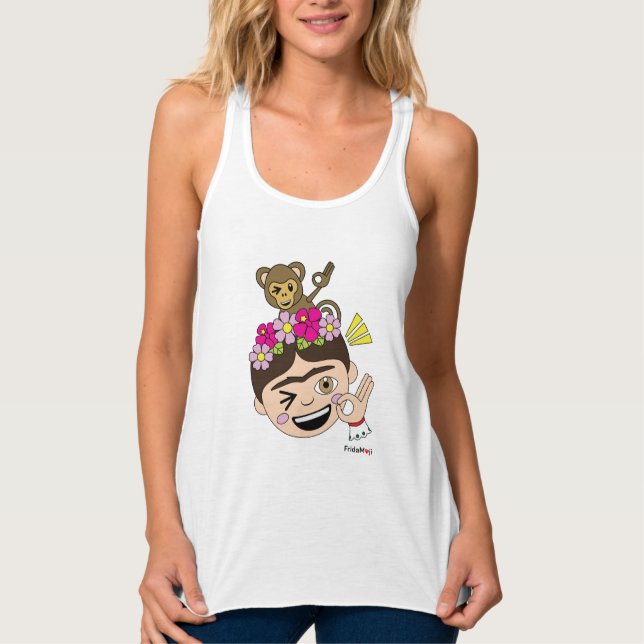 Frida Kahlo | FridaMoji - A OK Tank Top (Front)