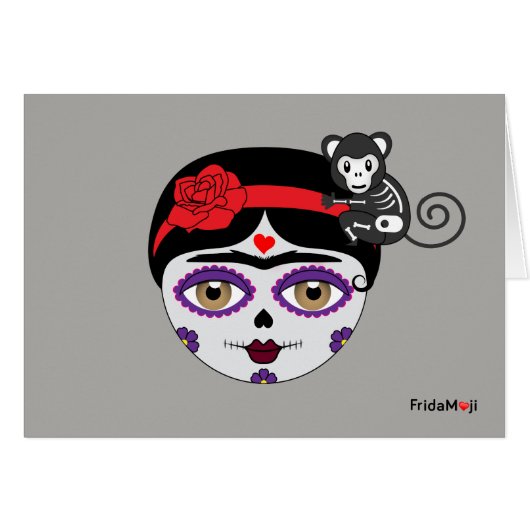Frida Kahlo | FridaMoji - Day of the Dead Cards (Front Horizontal)