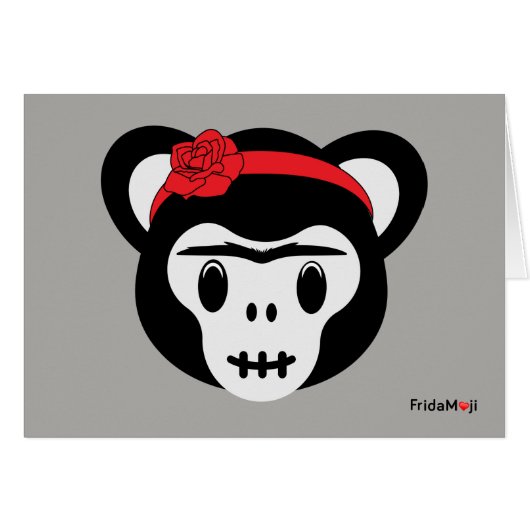 Frida Kahlo | FridaMoji — Day of the Dead Monkey Cards (Front Horizontal)