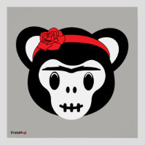 Frida Kahlo | FridaMoji - Day of the Dead Monkey Poster