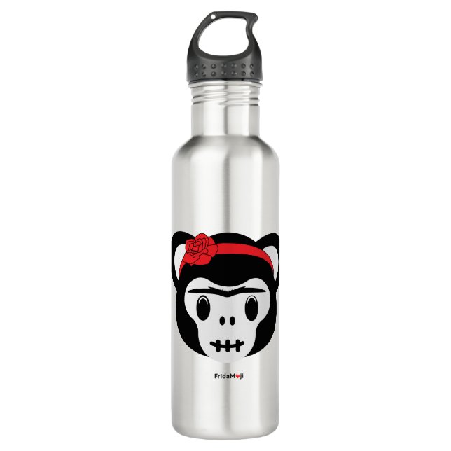 Frida Kahlo | FridaMoji - Day of the Dead Monkey Stainless Steel Water Bottle (Front)