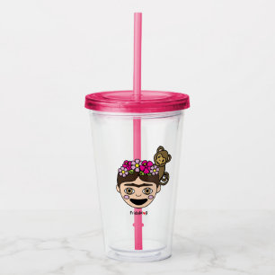 Frida Kahlo FridaMoji - Happy Frida Acrylic Tumbler