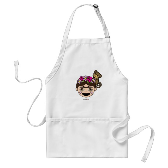 Frida Kahlo | FridaMoji - Happy Frida Adult Apron (Front)
