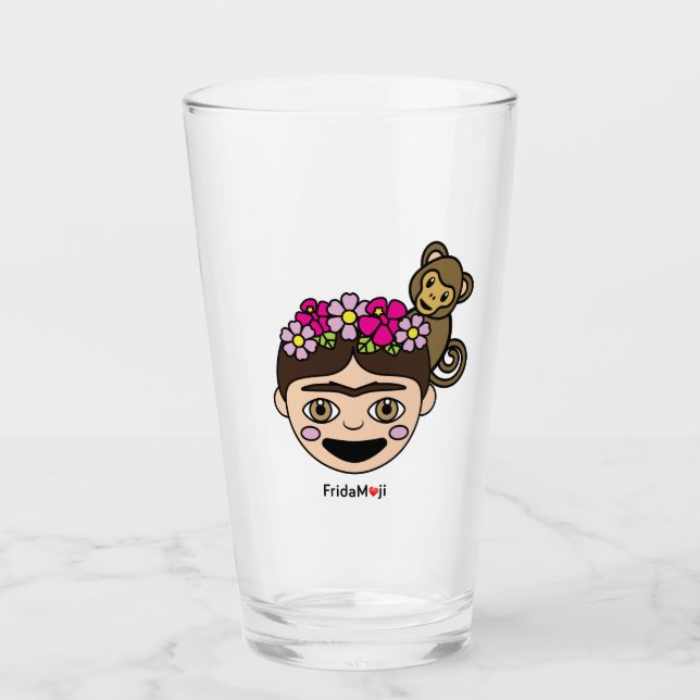 Frida Kahlo | FridaMoji - Happy Frida Glass (Front)