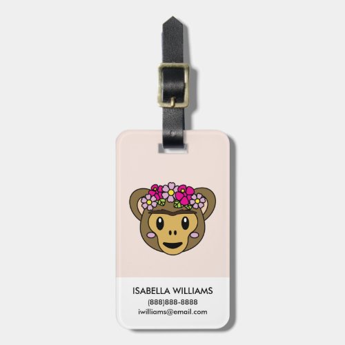 Frida Kahlo  FridaMoji _ Monkey Luggage Tag