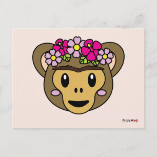 Frida Kahlo   FridaMoji - Monkey Postcard