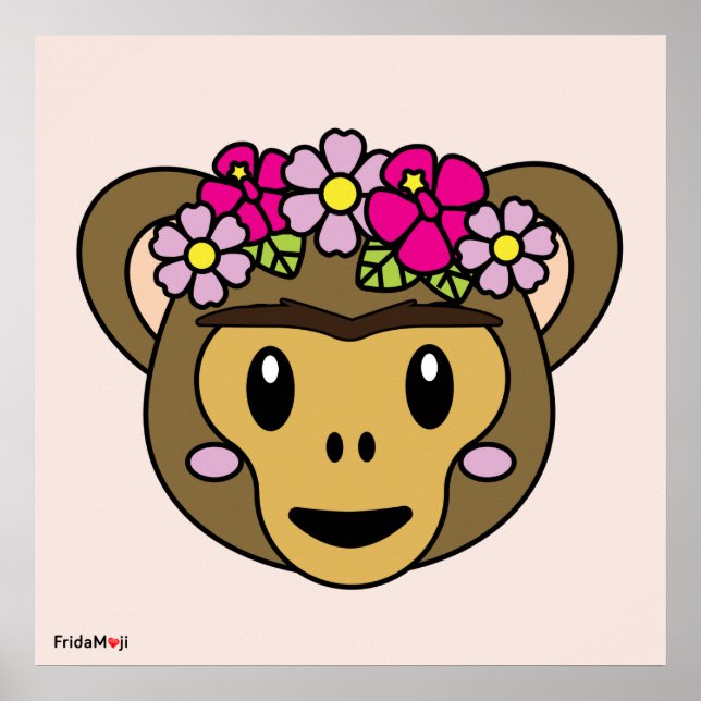 Frida Kahlo | FridaMoji - Monkey Poster (Front)
