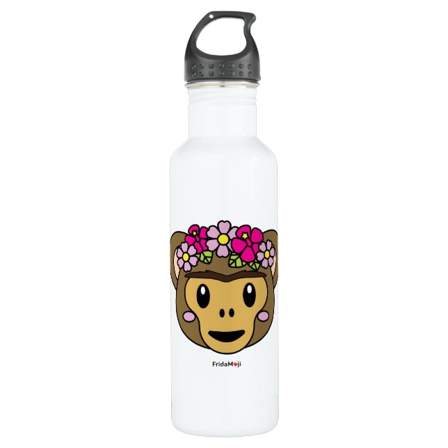 Frida Kahlo | FridaMoji - Monkey Stainless Steel Water Bottle (Front)