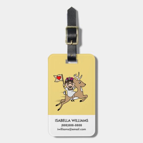 Frida Kahlo  FridaMoji _ Reindeer Luggage Tag