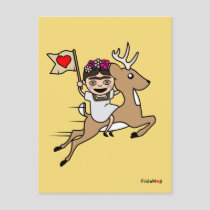 Frida Kahlo | FridaMoji - Reindeer Postcard
