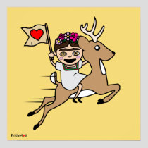 Frida Kahlo | FridaMoji - Reindeer Poster