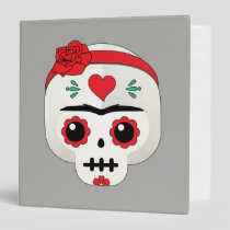 Frida Kahlo | FridaMoji - Sugar Skull 3 Ring Binder