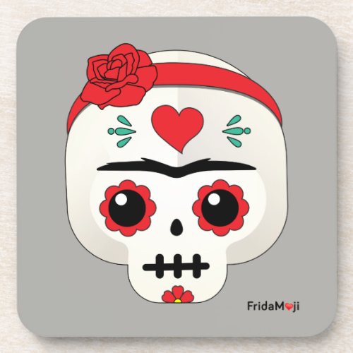 Frida Kahlo  FridaMoji _ Sugar Skull Beverage Coaster