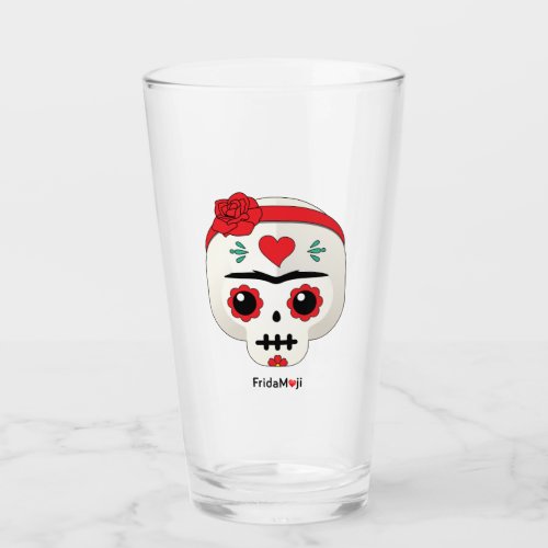 Frida Kahlo  FridaMoji _ Sugar Skull Glass