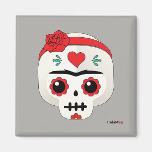 Frida Kahlo FridaMoji - Sugar Skull Magnet