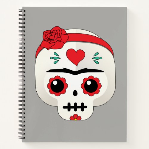 Frida Kahlo  FridaMoji _ Sugar Skull Notebook