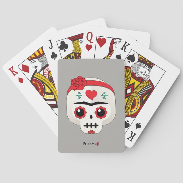 Frida Kahlo | FridaMoji - Sugar Skull Poker Cards (Back)