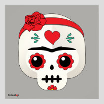 Frida Kahlo | FridaMoji - Sugar Skull Poster