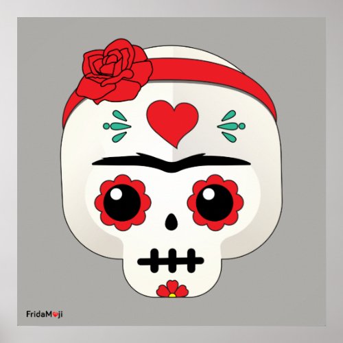Frida Kahlo  FridaMoji _ Sugar Skull Poster