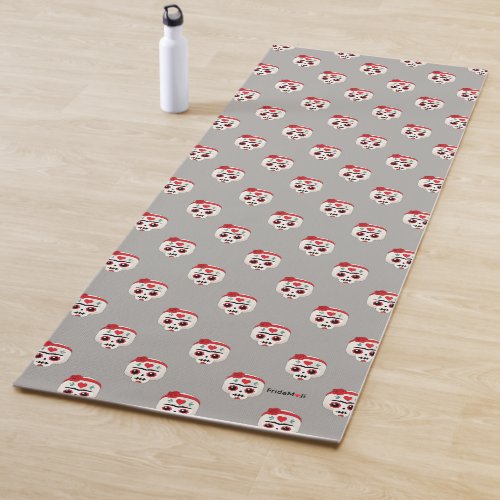 Frida Kahlo  FridaMoji _ Sugar Skull Yoga Mat