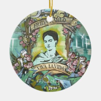Frida Kahlo Graffiti Ceramic Ornament by fridakahlo at Zazzle