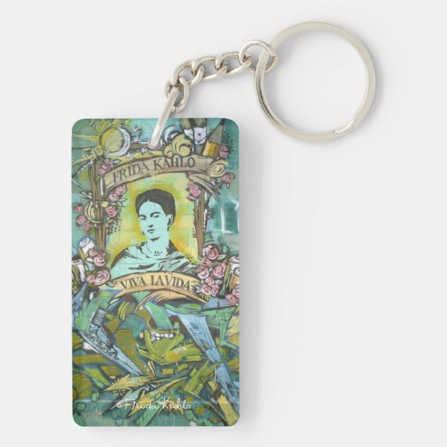 Frida Kahlo Graffiti Keychain (Back)