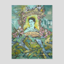 Frida Kahlo Graffiti Postcard