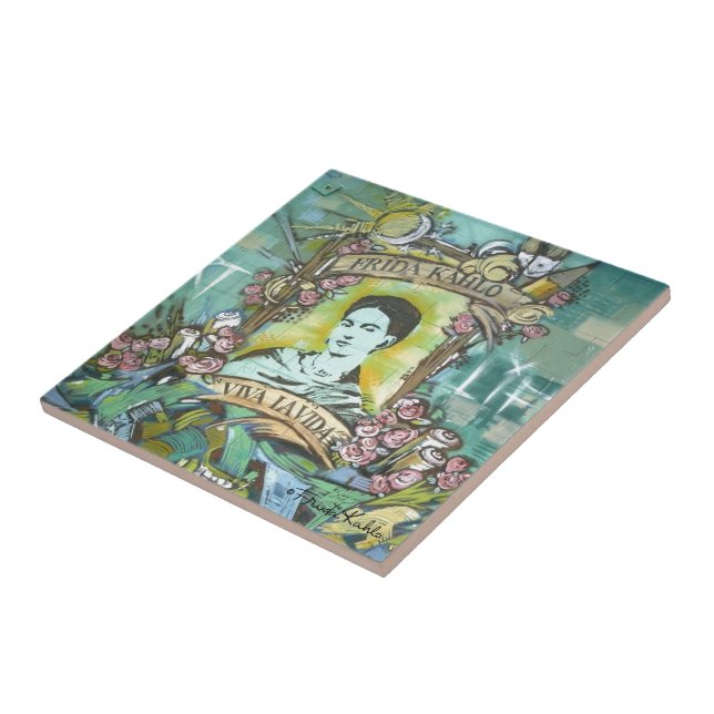 Frida Kahlo Graffiti Tile (Side)