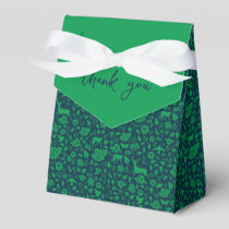 Frida Kahlo | Green & Navy Floral Pattern Favor Boxes