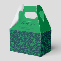 Frida Kahlo | Green & Navy Floral Pattern Favor Boxes