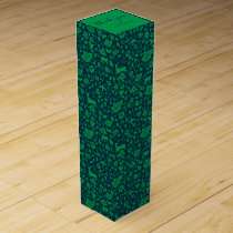 Frida Kahlo | Green & Navy Floral Pattern Wine Box