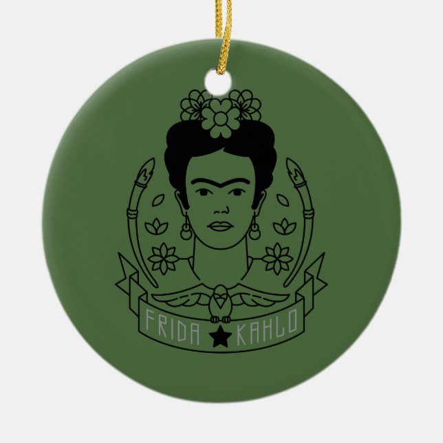 Frida Kahlo | Heroína Ceramic Ornament (Front)