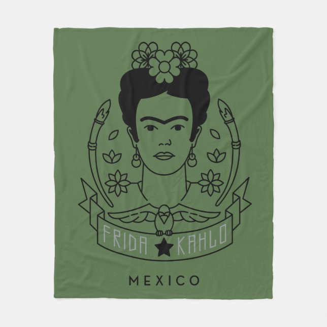Frida Kahlo | Heroína Fleece Blanket (Front)