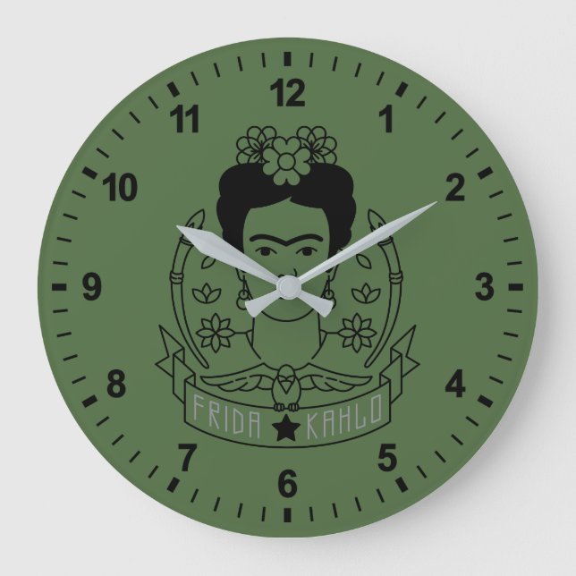 Frida Kahlo | Heroína Large Clock (Front)