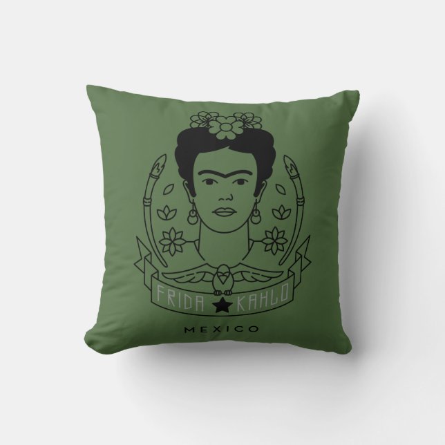Frida Kahlo | Heroína Throw Pillow (Front)