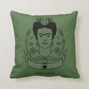 Frida Kahlo Heroína Throw Pillow