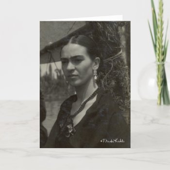 Frida Kahlo In Black Card by fridakahlo at Zazzle