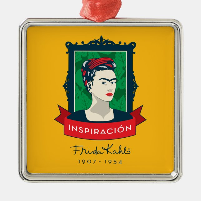 Frida Kahlo | Inspiración Metal Ornament (Front)